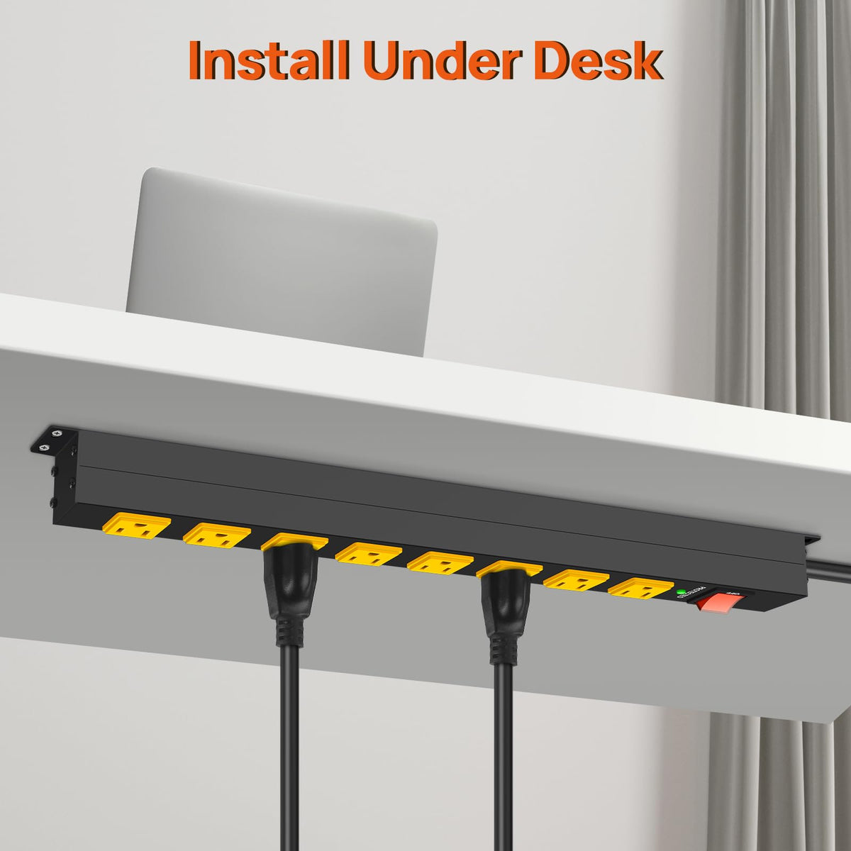 ANNQUAN heavy-duty power strip in use demonstrates reliable, long-lasting performance.