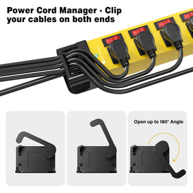 ANNQUAN power strip with independent switches to control devices independently