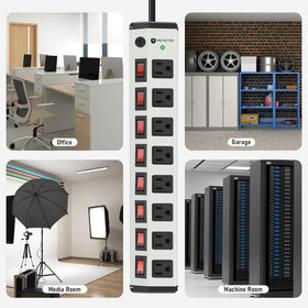 annquan power strip in garage workshop powering tools benefit: rugged, reliable supply
