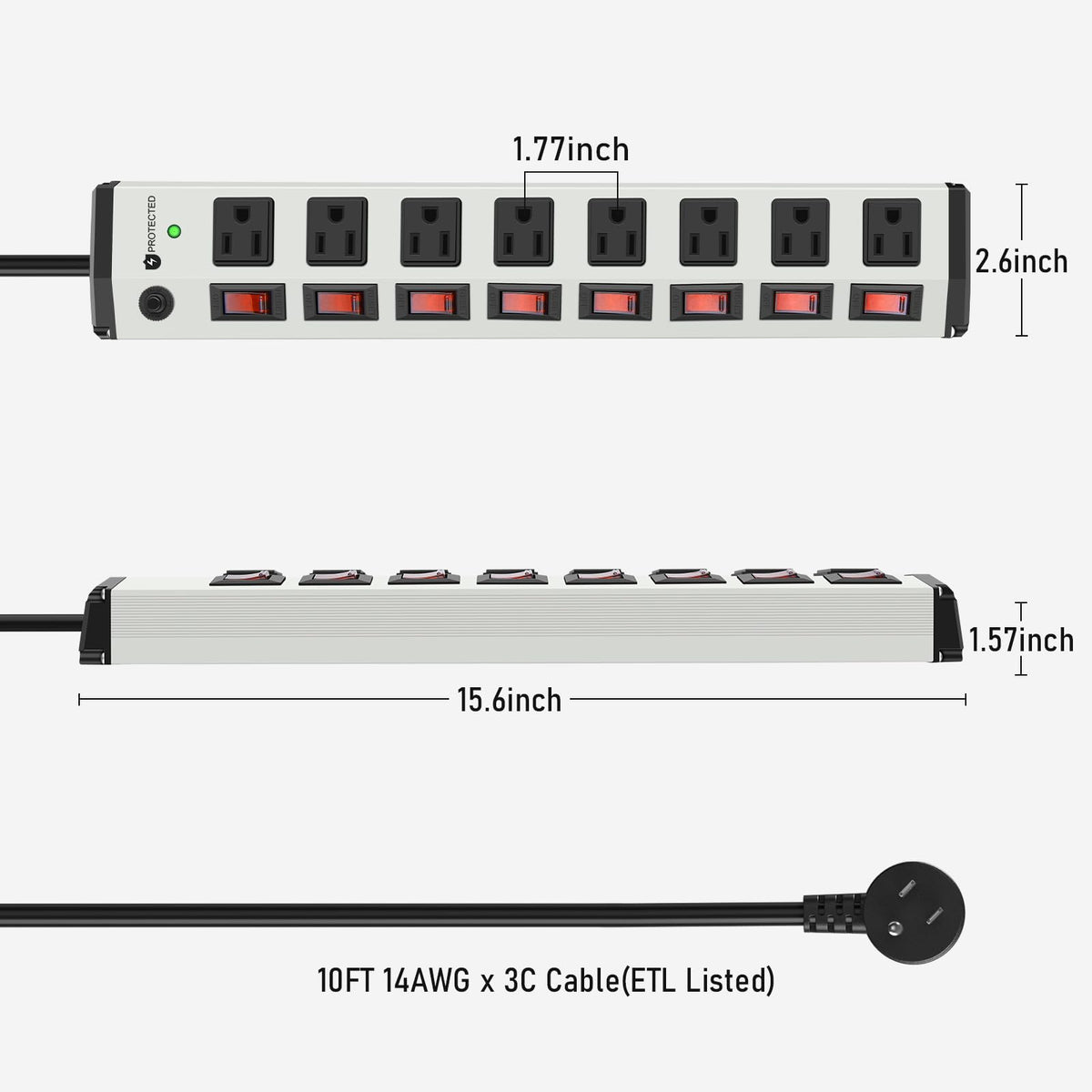 annquan power strip in home office powering computer gear benefit: tidy workstation power
