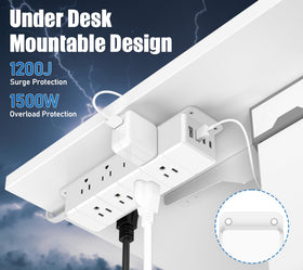 ANNQUAN surge-protected strip supports up to 1200J for device safety
