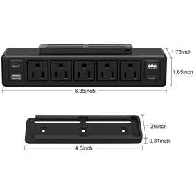 ANNQUAN screw-mount under-desk edge for a secure, space-saving installation.