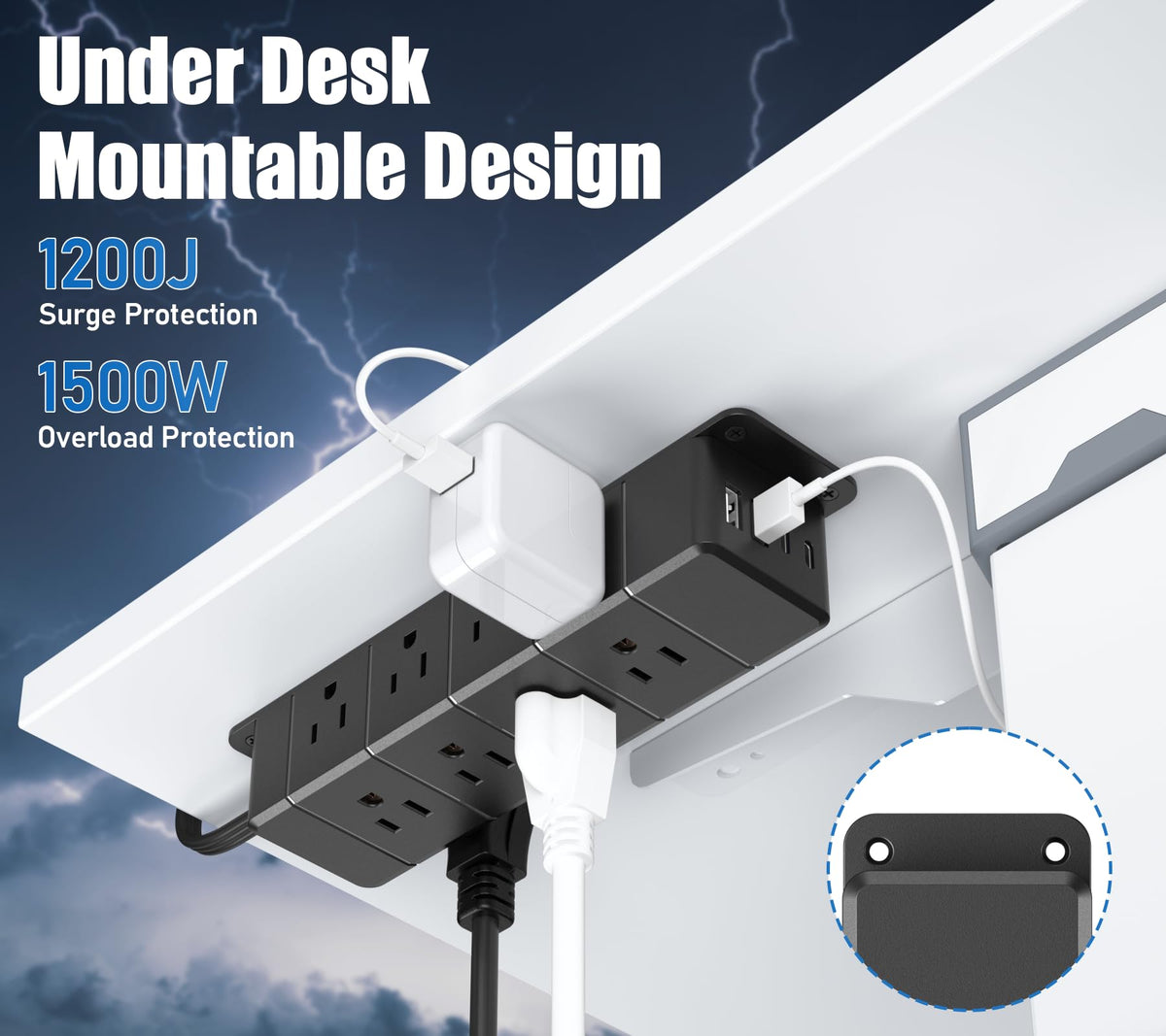 ANNQUAN USB-C and USB-A ports closeup highlights fast charging convenience