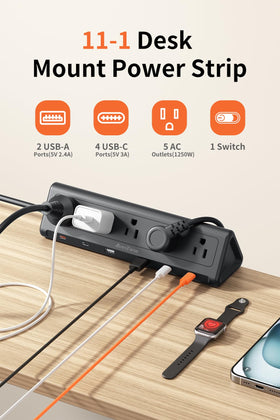 AnnTane AC outlets spacing highlighting room for large adapters benefit