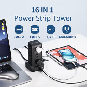 AnnTane top USB and AC layout highlighting four USB ports and easy access