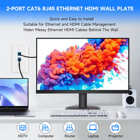 ANONION HDMI keystone inline coupler supports 4K video and audio