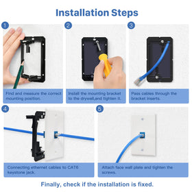 ANONION low-voltage mounting bracket and screws laid out for fast installation benefit