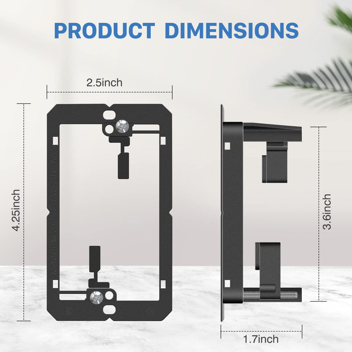 ANONION side view of wall plate ports illustrating low-profile fit and easy cable access