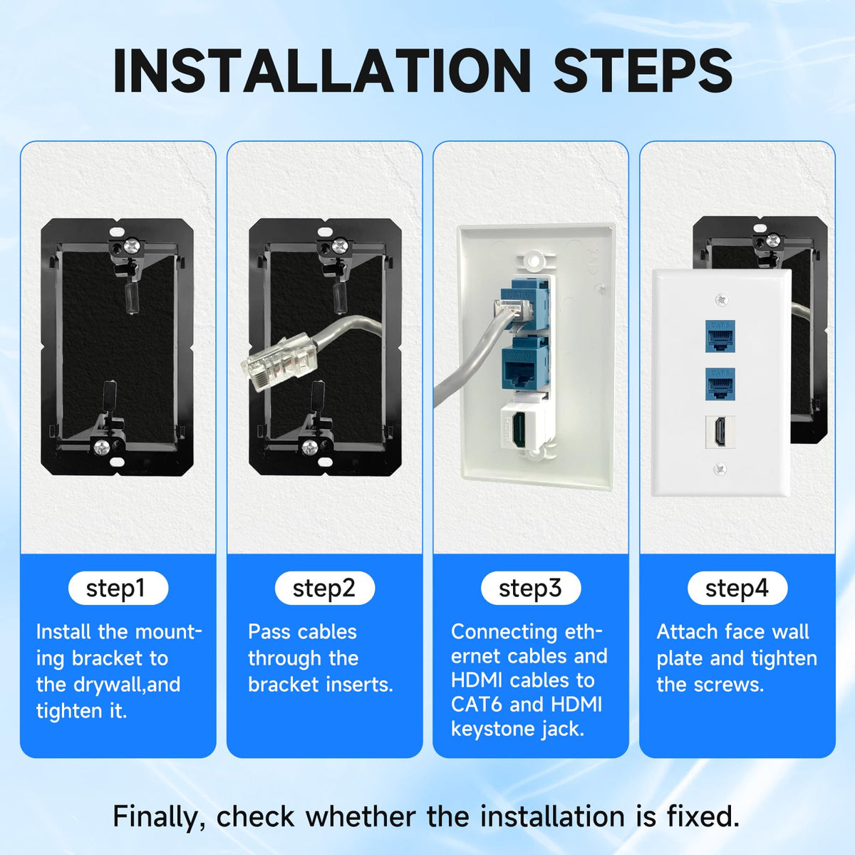 ANONION wall-plate screws for secure mounting and long-term stability