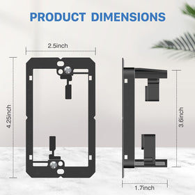 ANONION side profile of assembled white wall plate showing slim, flush-mounted benefit