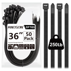 ANOSON front pack showing 36 inch zip ties and bulk convenience