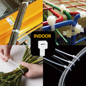 ANOSON white zip tie 14 inch view highlights 60 lb capacity for heavier projects.