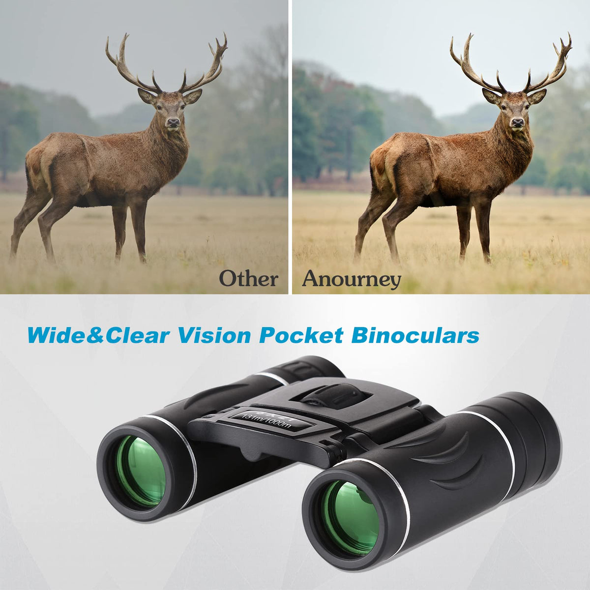 Versatile use: bird watching, hiking, opera, and travel with Anourney binoculars.