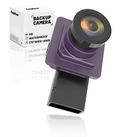Anpher rear-view camera with 170° wide view for safe parking.