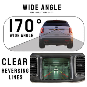 Anpher steering guidelines integration showing trajectory assistance while reversing