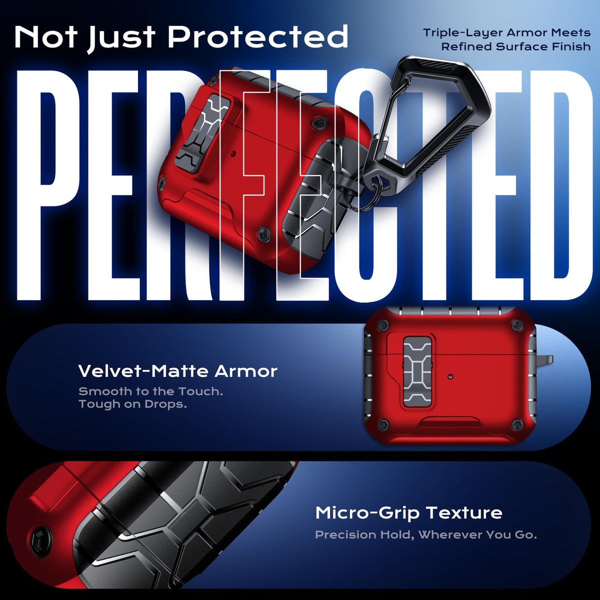 Anqrp MagArmor Air-AL carabiner clip keeps the case attached securely