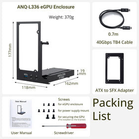 ANQUORA ANQ-L336 connected to ROG Ally X for portable gaming on the go.