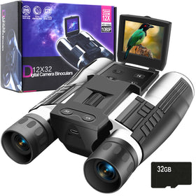 Ansee binoculars with camera front view for hands-free bird watching and photo capture.