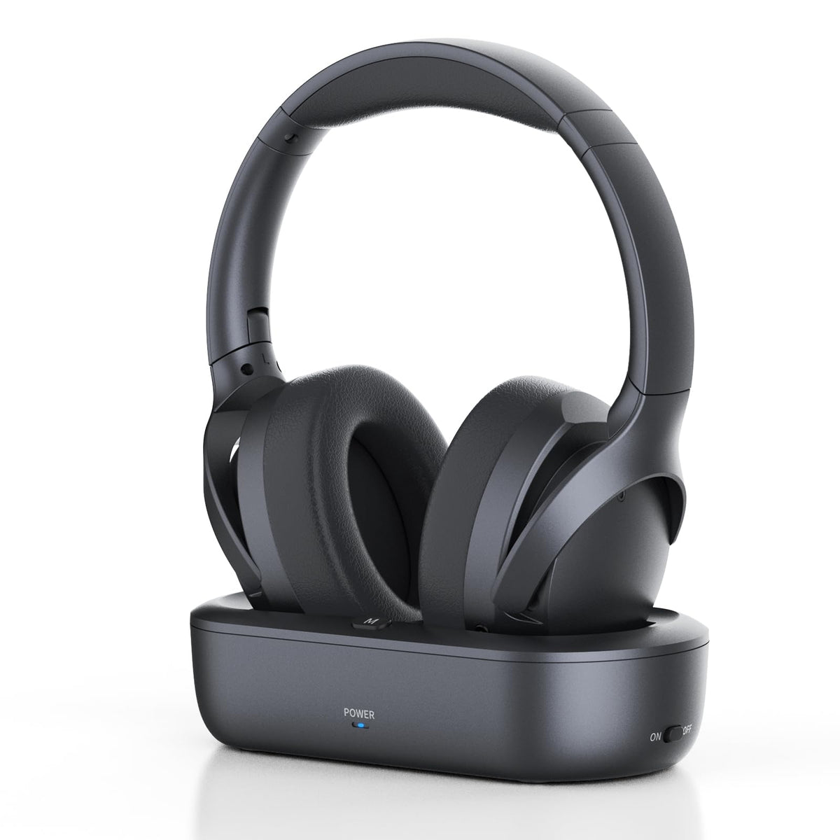 ANSTEN wireless headphones with TV transmitter dock for private listening during movies