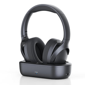 ANSTEN wireless headphones with TV transmitter dock for private listening during movies