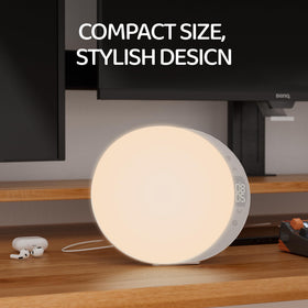 ANTDALIS alarm clock bedside lamp with snooze for heavy sleepers