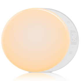 ANTDALIS Sunrise alarm clock wake-up light shows gradual sunrise for gentle mornings