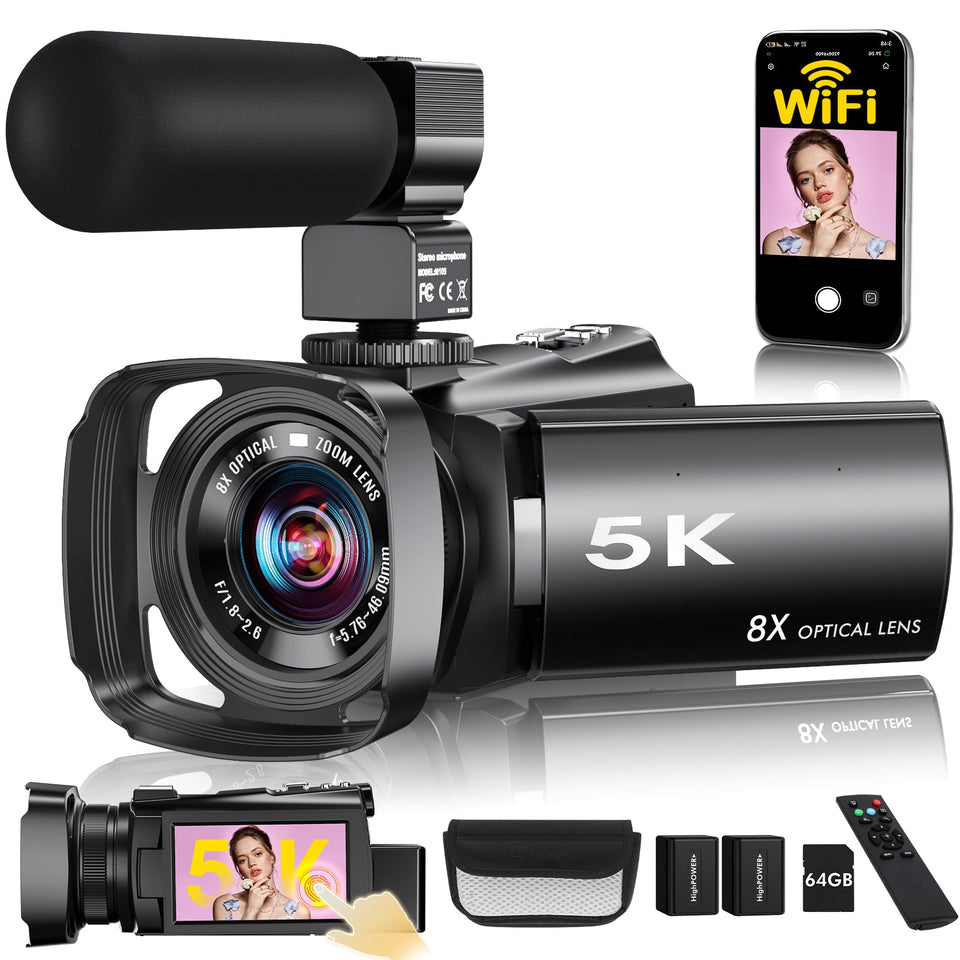 Anteam 5K live stream camera captures crisp video for tutorials and vlogs.