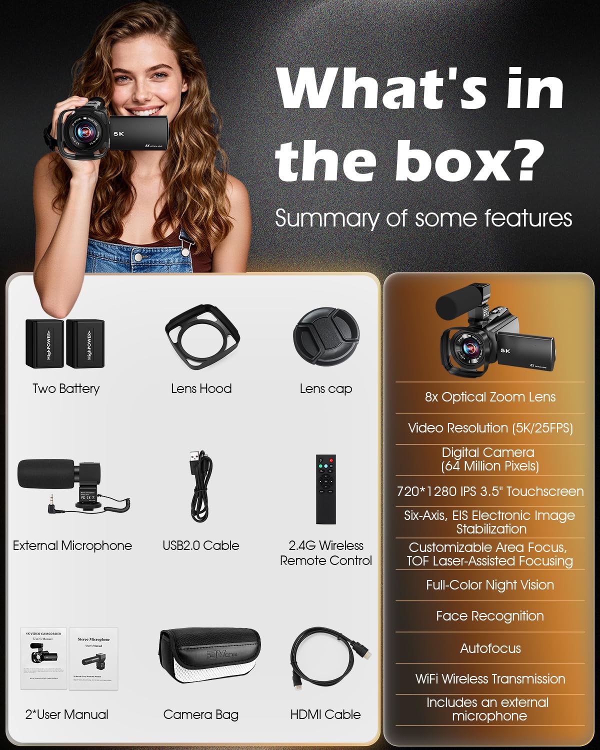 Anteam dual 1400mAh batteries extend shooting time and reduce interruptions.