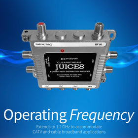  JUICE8 compact housing fits tight spaces in homes or racks.