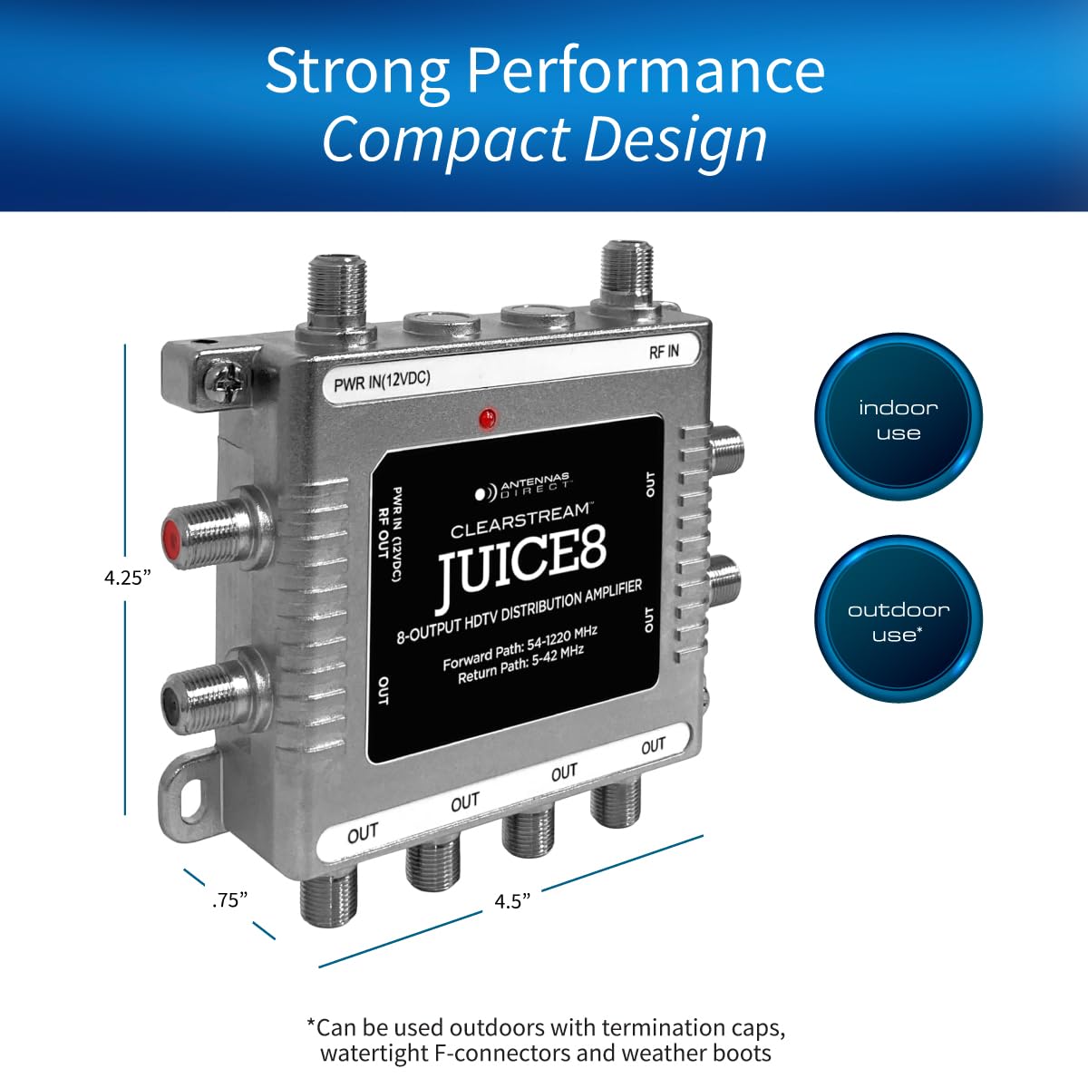 Surge protection on every JUICE8 port for added protection.