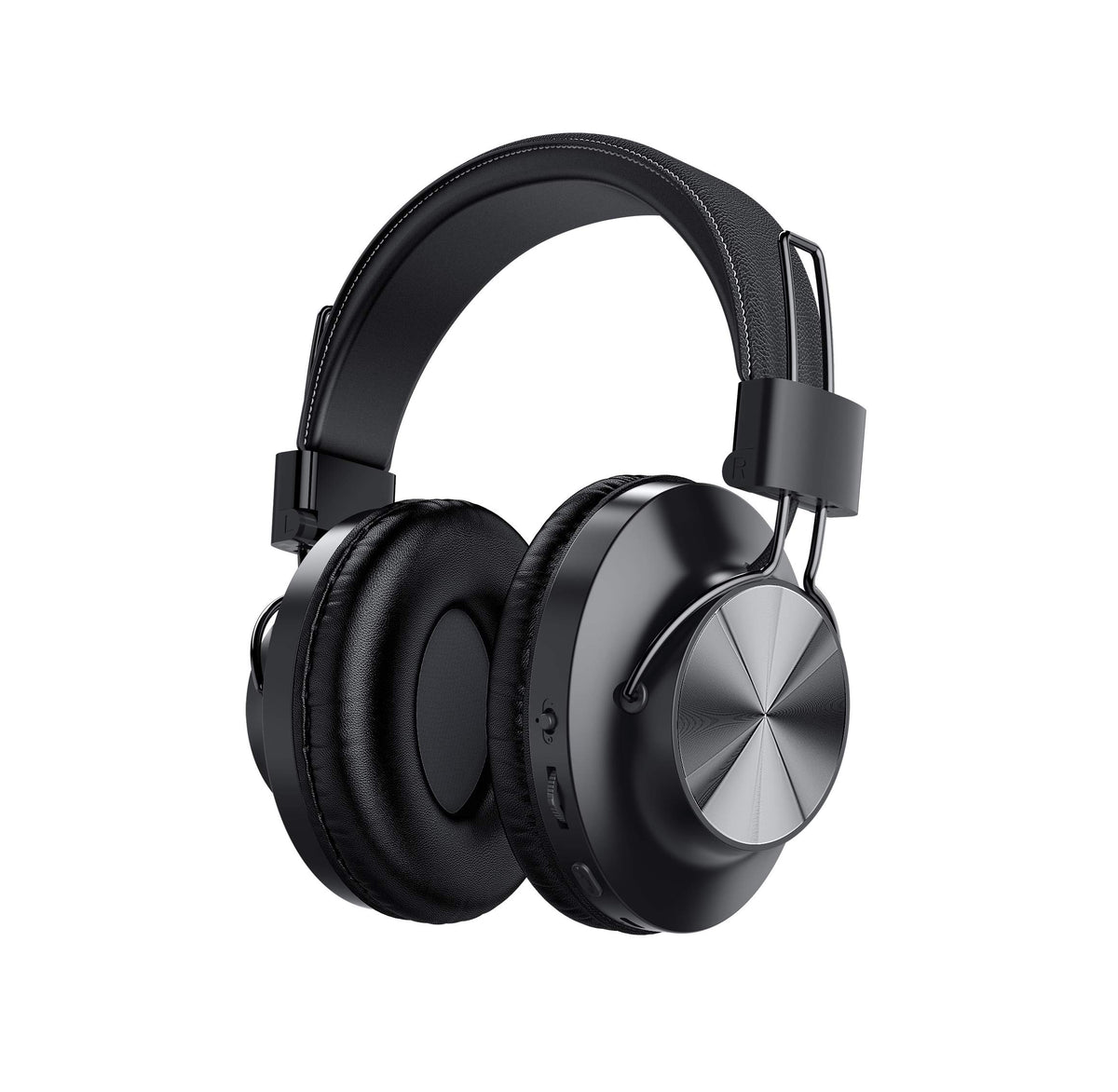 Antetek front view folded headphones showing compact portability and robust build