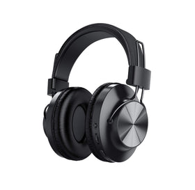 Antetek front view folded headphones showing compact portability and robust build