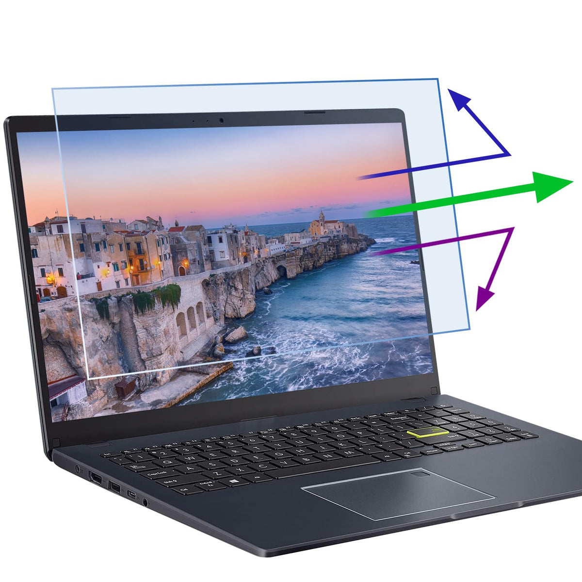 ANTGOO V 14-inch blue light screen protector reduces eye strain on laptops.