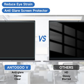 ANTGOO V anti-glare screen protector for 14-inch laptops enhances viewing comfort.