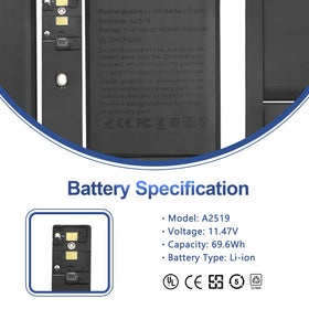 ANTIEE A2519 battery side ports for reliable connection with MacBook Pro 14-inch.