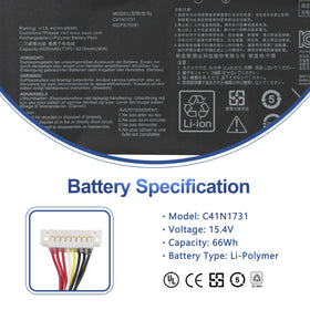 ANTIEE close-up of battery label with specs, verifying correct part and safe performance