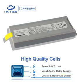 ANTIEE CF-VZSU50 battery assembly with model compatibility labels for easy matching.