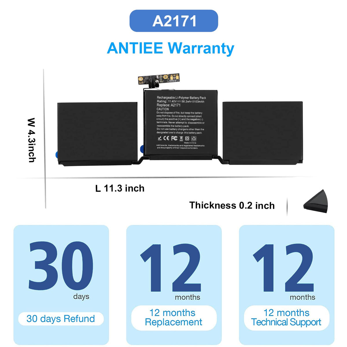 ANTIEE installed in MacBook Pro illustrating correct fit and restored battery life