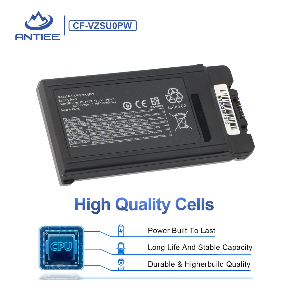 ANTIEE safety certificates CE FCC RoHS indicating compliant hardware.