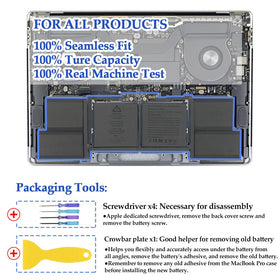 ANTIEE battery next to ruler showing dimensions and easy size verification benefit