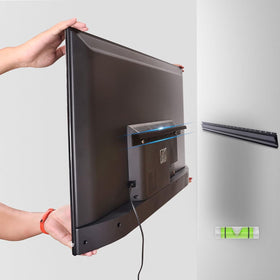 Antimbee studless drywall TV mount offers quick, easy installation with a bubble level for solo setup.