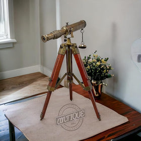 Antique Vibes telescope front view shows vintage look and display appeal