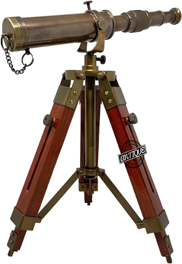 Antique Vibes wooden tripod detail showing joinery and stable support