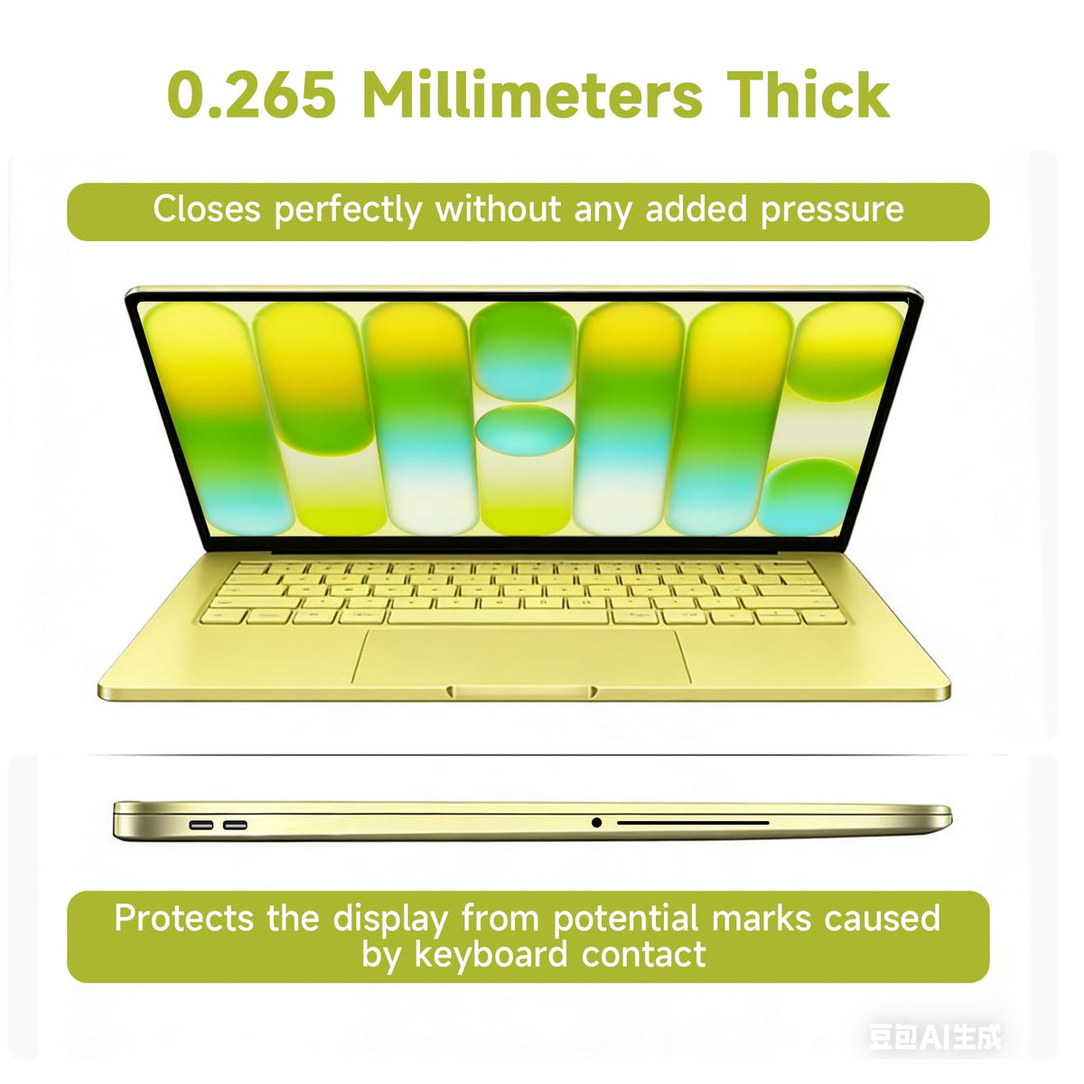 ANTOGOOV MacBook Neo 13 anti-scratch protector side view