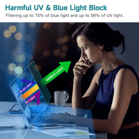 ANTOGOO V blue light blocking filter for 13.3 inch displays improves viewing comfort.