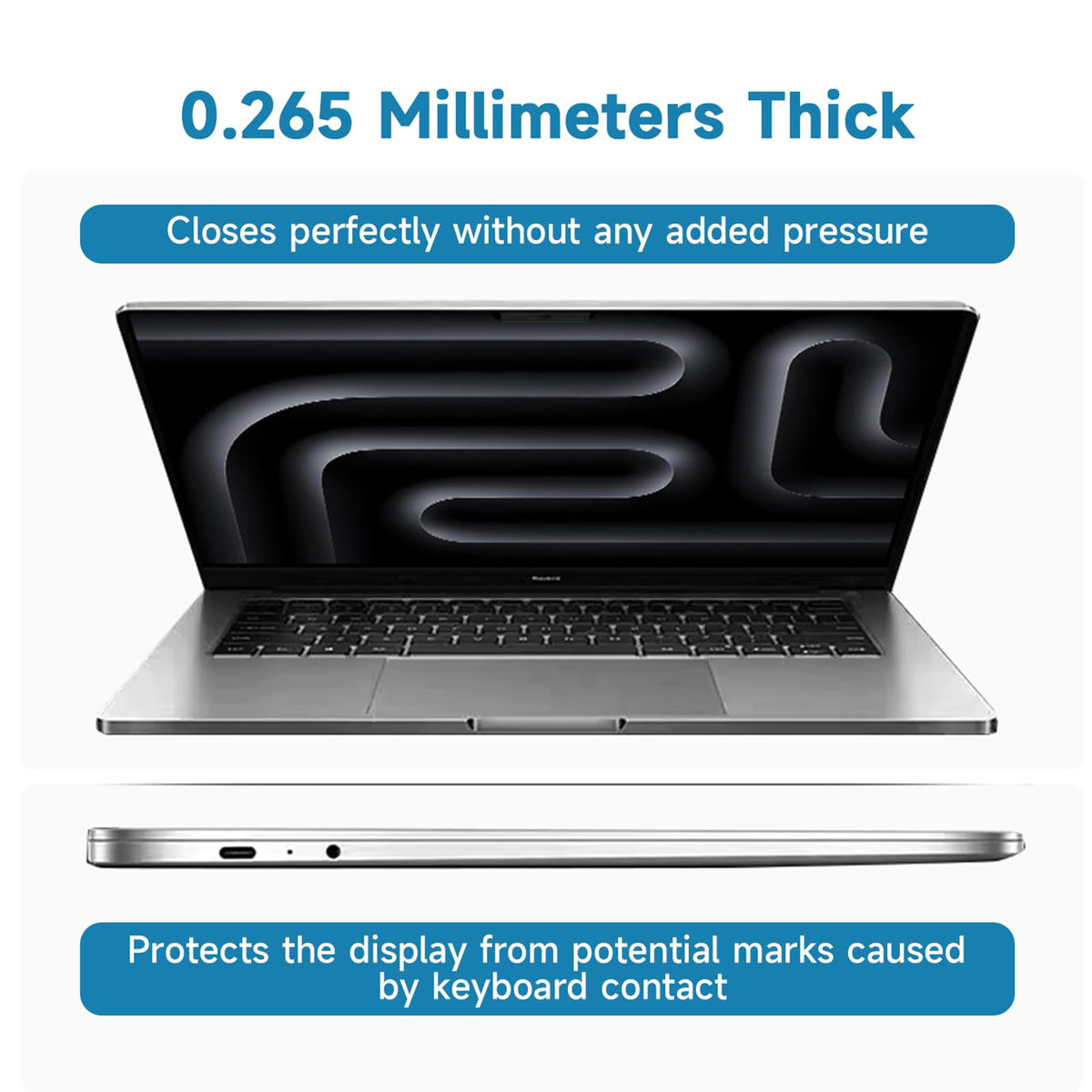 ANTOGOO V MBP 14 anti-glare screen protector surface detail highlights matte finish and fingerprint resistance