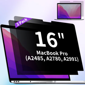 ANTOGOO V privacy screen 16-inch front view reduces glare while preserving clarity.