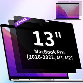 ANTOGOO V MacBook Pro 13 front view privacy screen reduces glare and privacy.