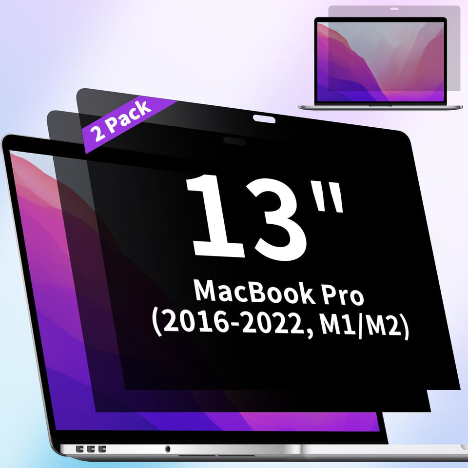 ANTOGOO V MacBook Pro 13 front view privacy screen reduces glare and privacy.