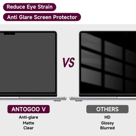 ANTOGOO V scratch-resistant matte protector keeps your MacBook screen clean.